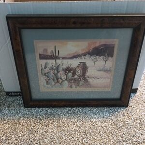 Framed Desert Landscape Art